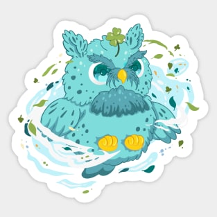 The little blue owl with pattern- for Men or Women Kids Boys Girls love owl Sticker